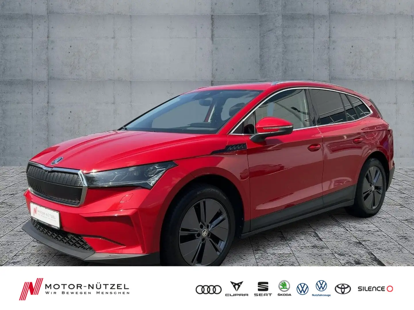 Skoda Enyaq 80 SUITE LEDER+MATRIX+NAV+AHK+PANO+ACC+HuD Rood - 1