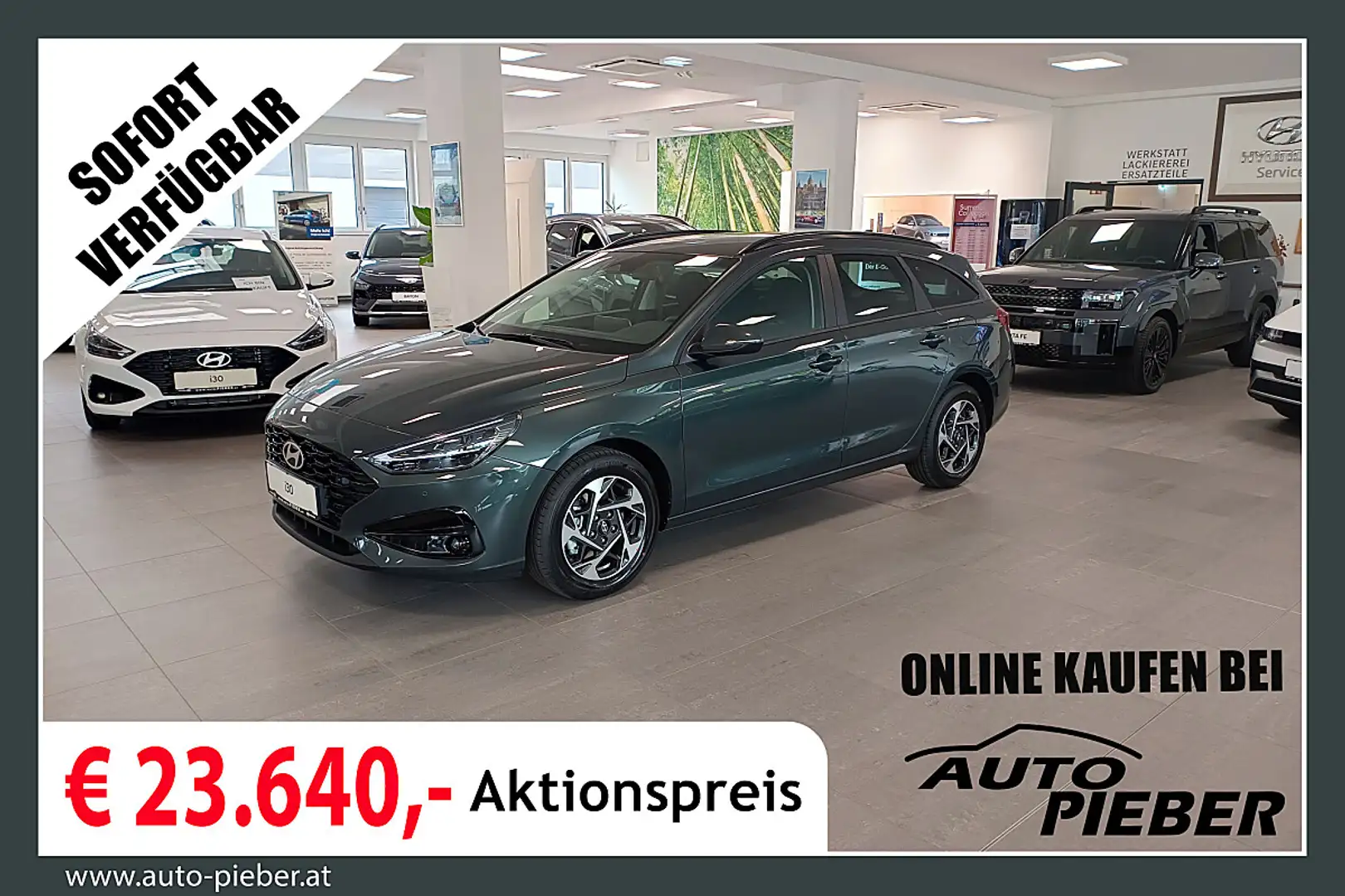 Hyundai i30 Kombi 1,0 TGDI Comfort Line *LED*Navi*Klimaauto... Grün - 1