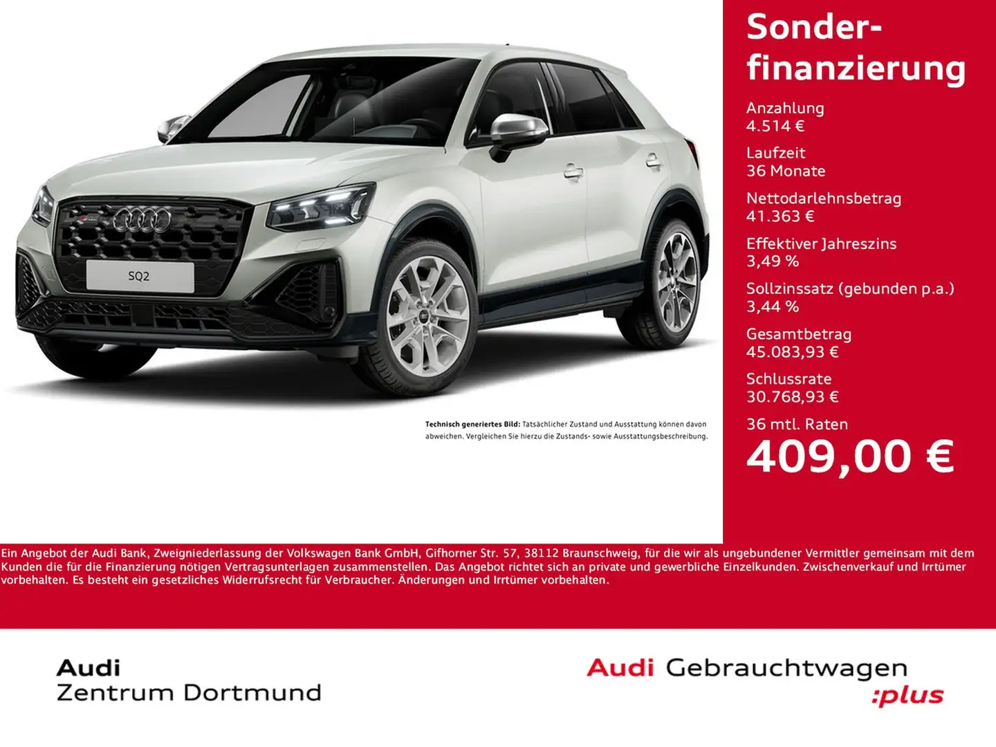 Audi SQ2 quattro BLACKPAK CAM ACC LM18 E-KLAPPE NAVI+ Silber - 1