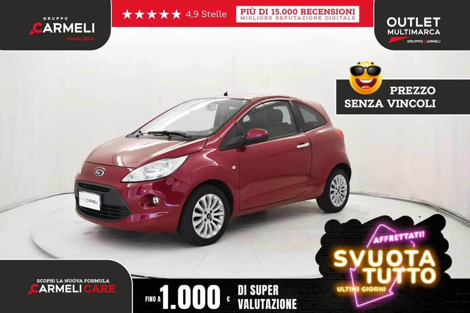 Ford Ka/Ka+ 1.2 Titanium 69cv E6 Rouge - 1