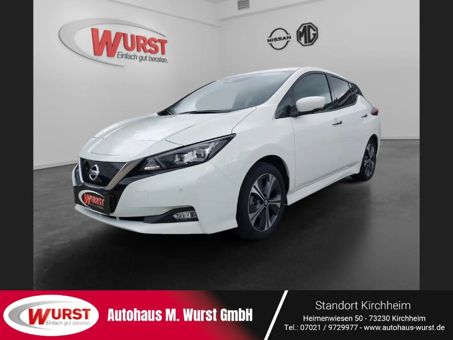 Nissan Leaf N-Connecta 40kWh LED-Scheinw. Abstandshaltetempoma Weiß - 1