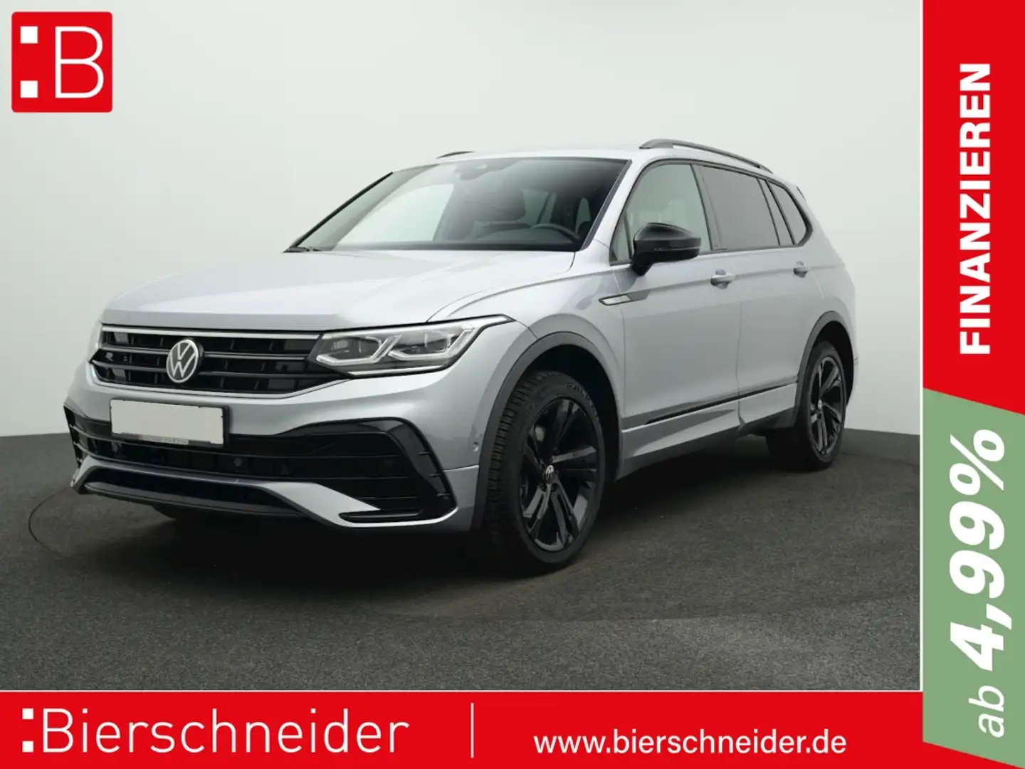 Volkswagen Tiguan Allspace 2.0 TSI DSG 4Mo. R-LINE BLACK 7-SITZE AHK NAVI KAM Silber - 1