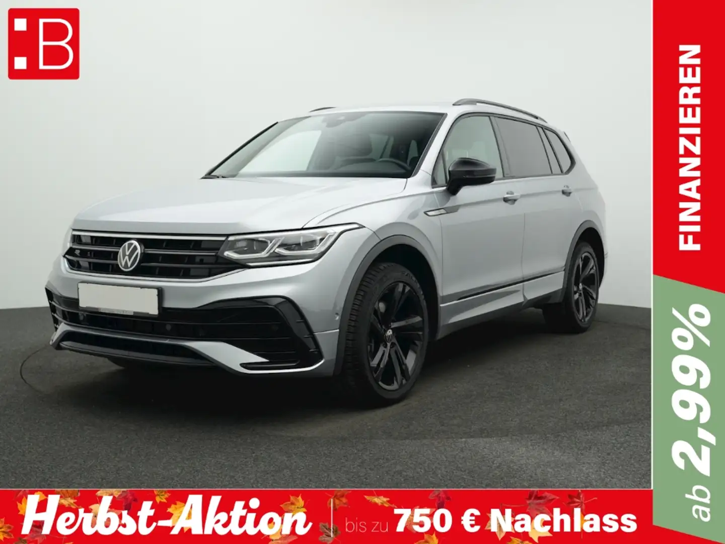 Volkswagen Tiguan Allspace 2.0 TSI DSG 4Mo. R-LINE BLACK 7-SITZE AHK NAVI KAM Silber - 1