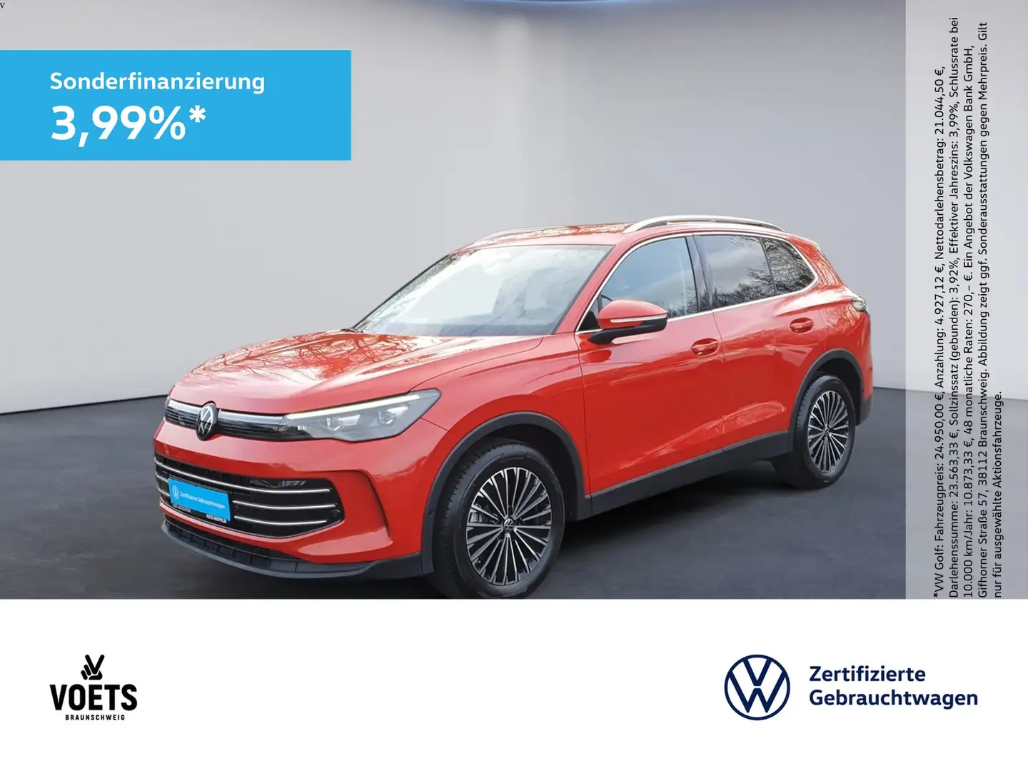 Volkswagen Tiguan Elegance 2.0 TDI DSG LED+HuD+RearView Rot - 1