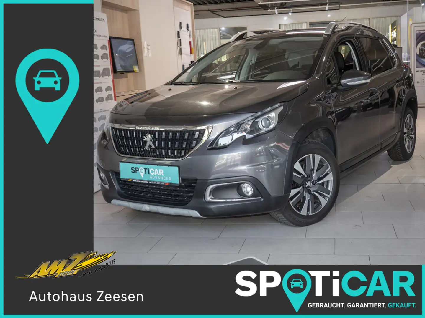 Peugeot 2008 Allure PureTech 110 EAT6 SHZ PDC PANO Grau - 1
