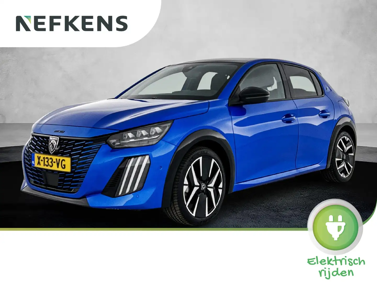 Peugeot e-208 EV GT 51 kWh 156pk | Accu SOH 97,8% | 410km WLTP A Blauw - 1