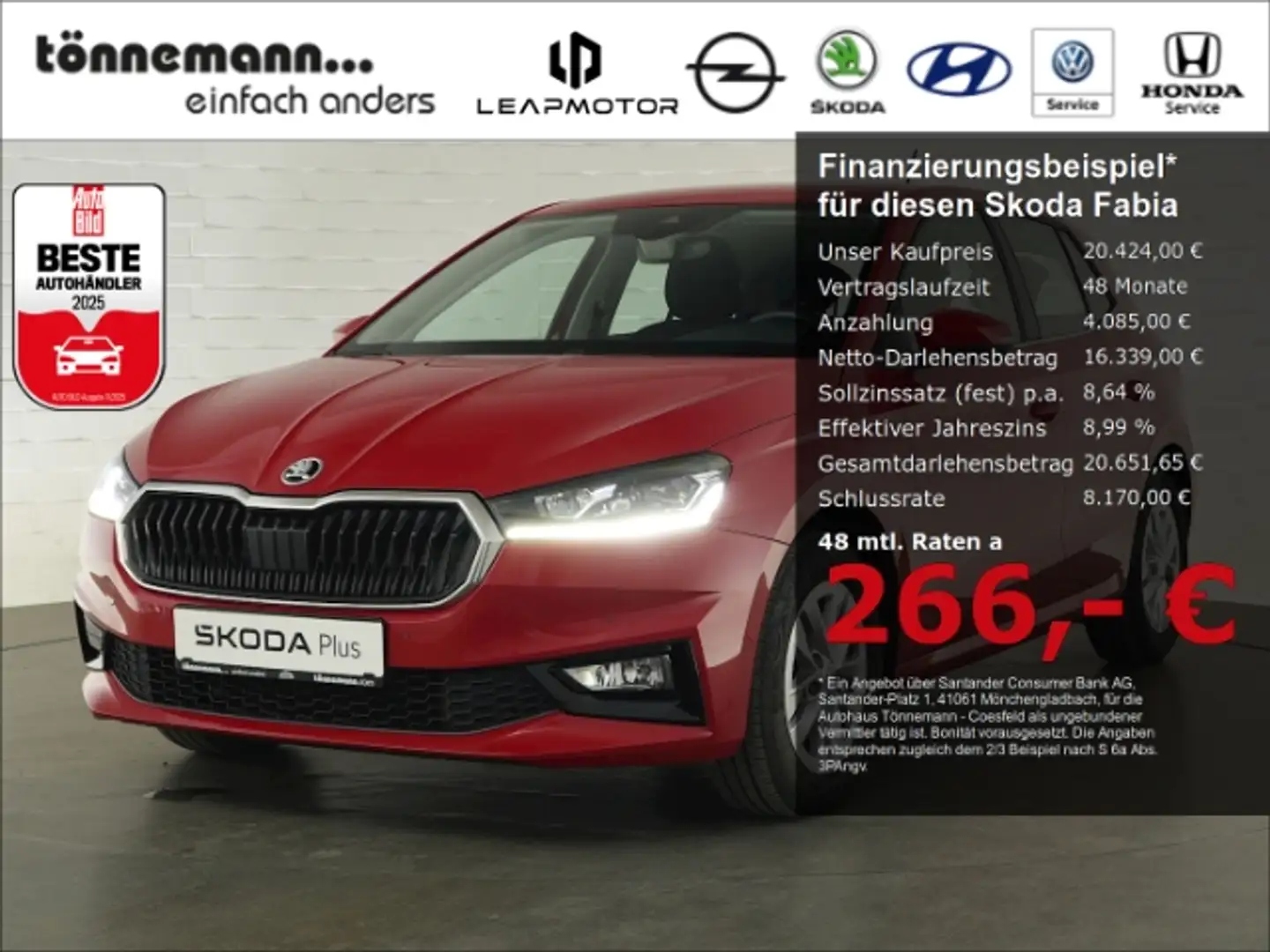 Skoda Fabia STYLE TSI DSG+LED+FRONTKAMERA+SITZHEIZUNG+KESSY+PA Rot - 1