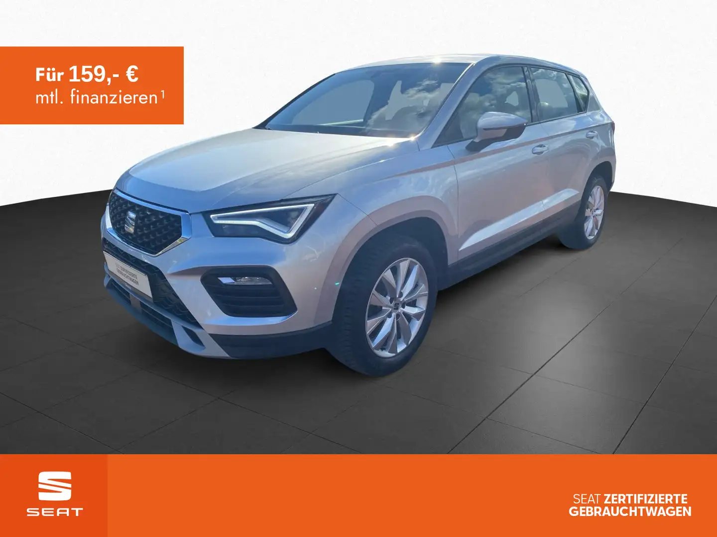SEAT Ateca 1.5 TSI Style Klima Navi AHK LED Sitzh. Silber - 1