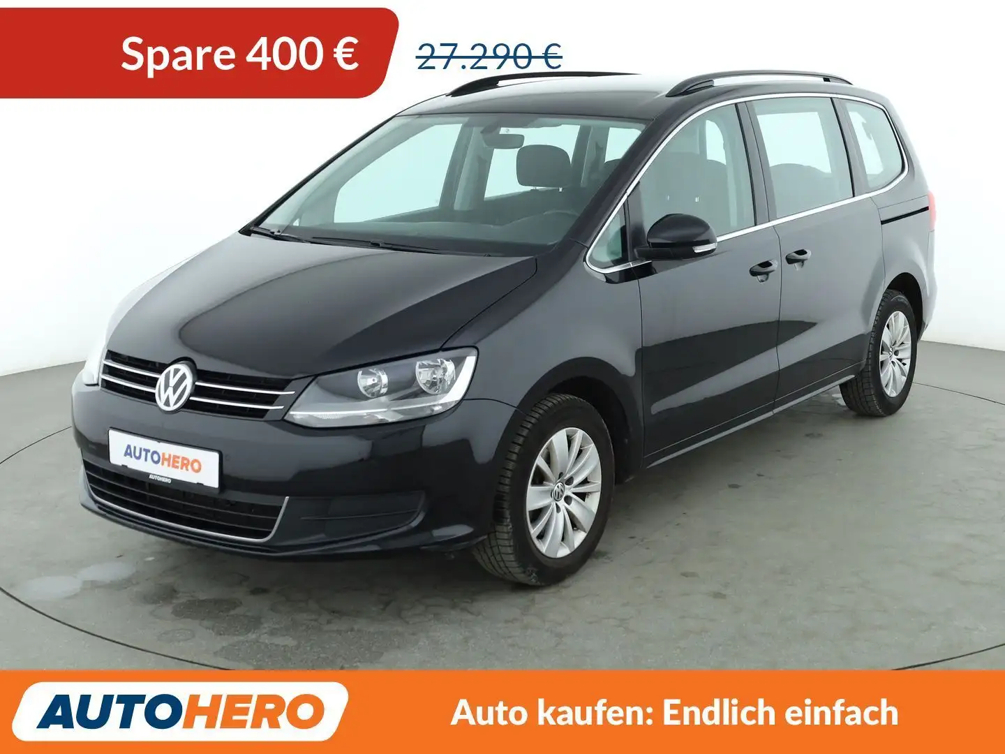 Volkswagen Sharan 2.0 TDI Comfortline BM Aut.*PDC*KLIMA*ALU* Schwarz - 1