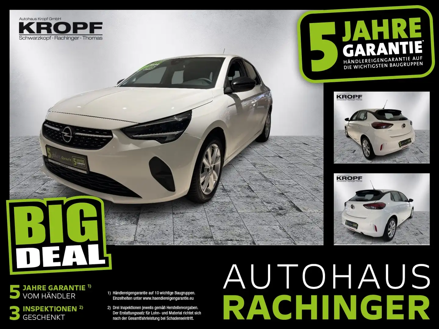 Opel Corsa F 1.2 Elegance Fin. ab 2,99% LED+SHZ+LM Weiß - 1