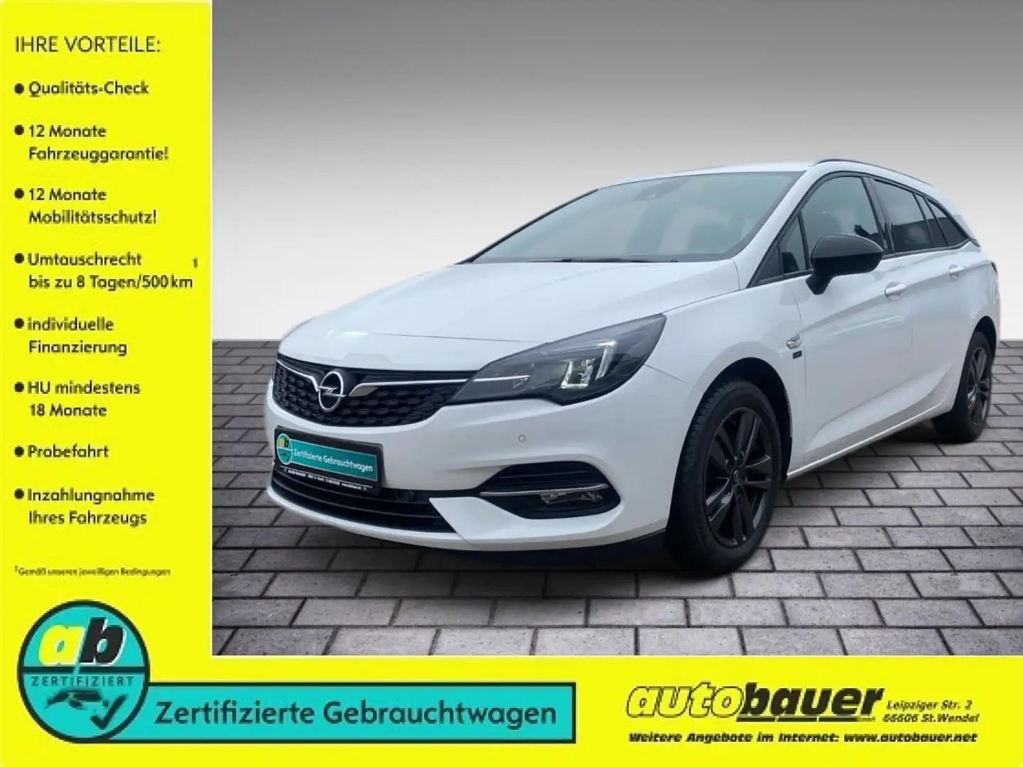 Opel Astra Opel 2020 Start/Stop Wit - 1