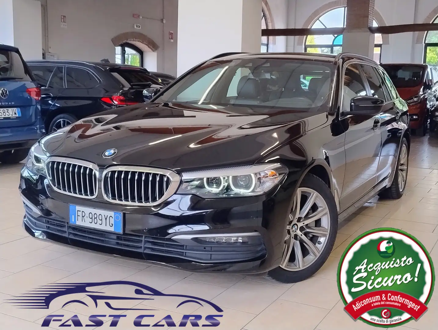 BMW 530 d 249cv Touring auto SEDILI SPORT TELAIO ADATTIVO Zwart - 1