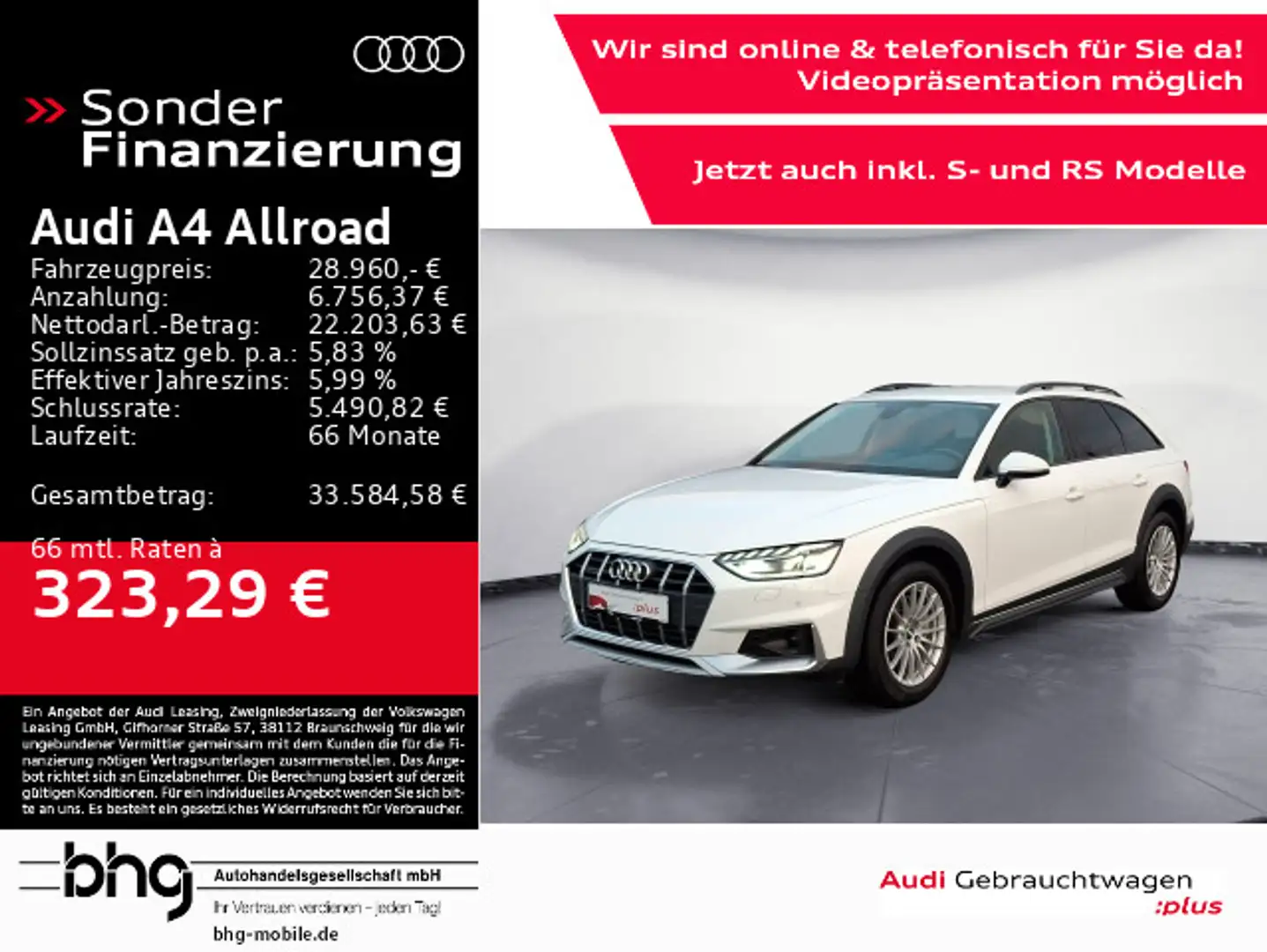 Audi A4 allroad quattro 40TDI S tronic AssistTour Bus Blanc - 1