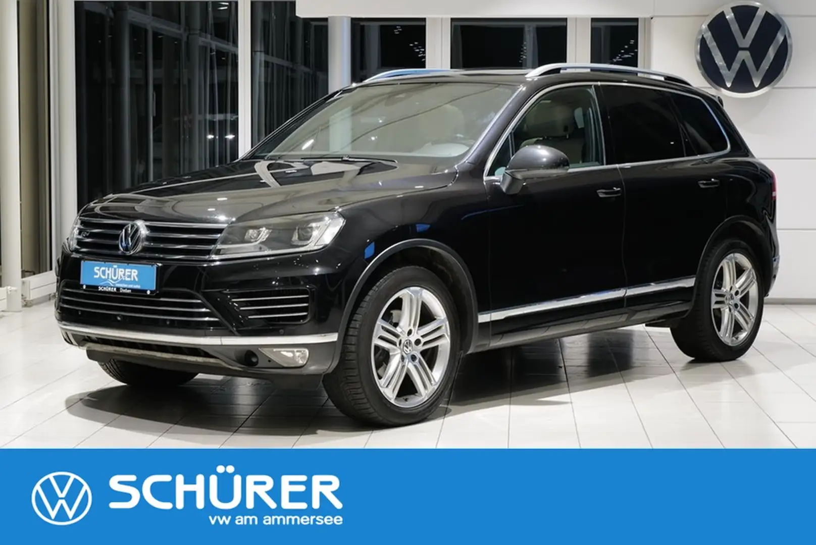 Volkswagen Touareg 3.0TDI Exclusive AHK Pano StdHzg Luft Negru - 1