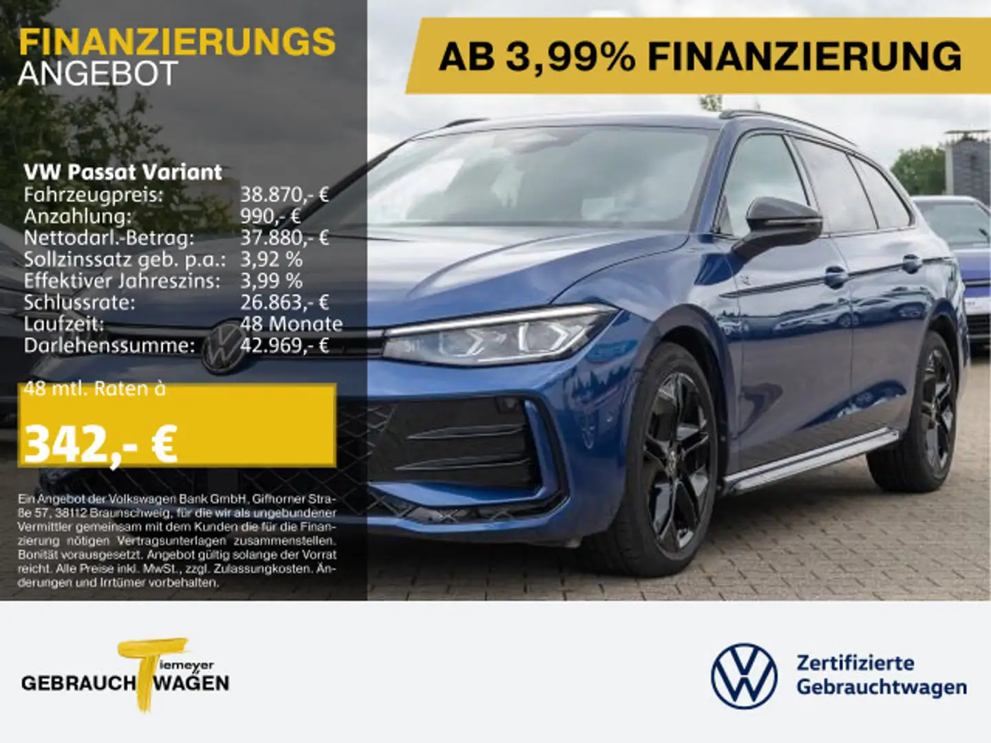 Volkswagen Passat Variant 2.0 TDI DSG R-LINE BLACK LM18 AHK Azul - 1