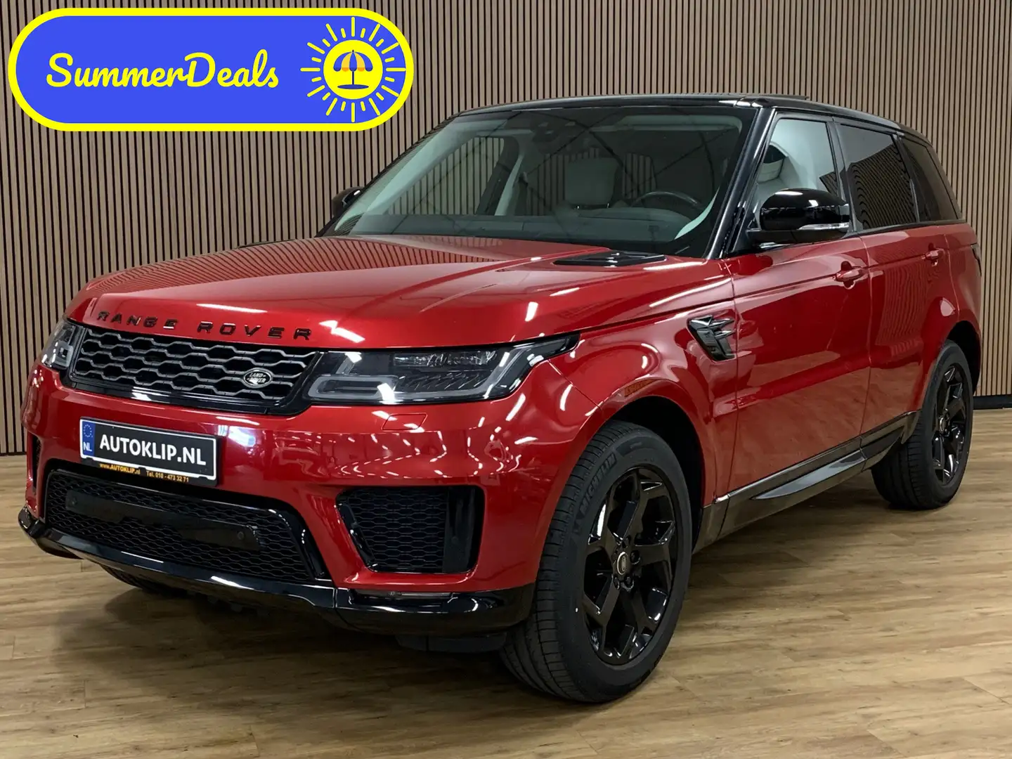 Land Rover Range Rover Sport 2.0 SD4|88000KM|Opendak|Automaat|LED|Black Badge| Rood - 1