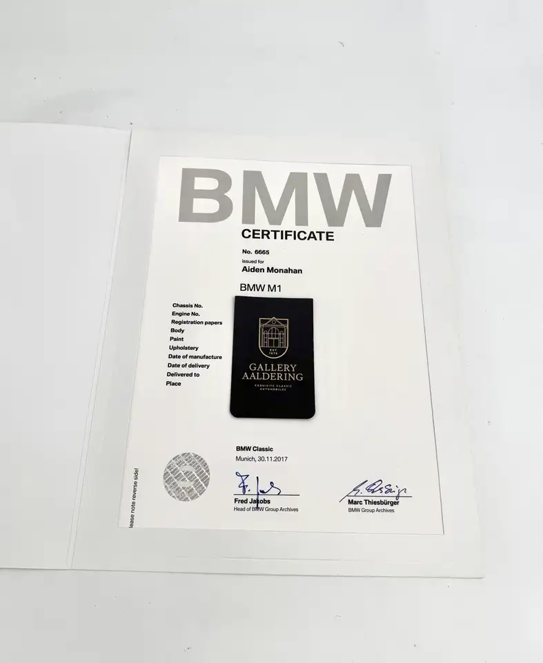 BMW M1 "The road legal homologation M1" Reconditioned for, foto 8