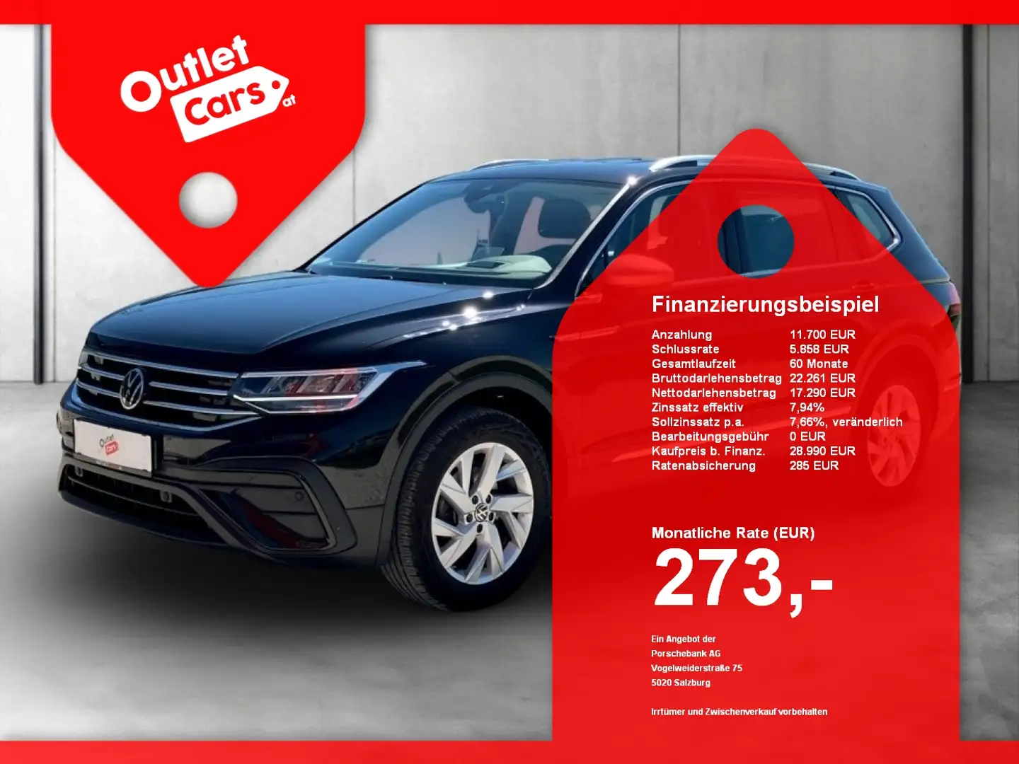 Volkswagen Tiguan Allspace 2.0 TDI Life ASSIST+AHK+LED+NAVI Schwarz - 1