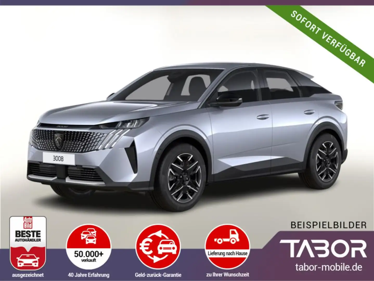 Peugeot 3008 MHEV 136 eDSC6 Allure ACC 360° SHZ PanoNav Grau - 1