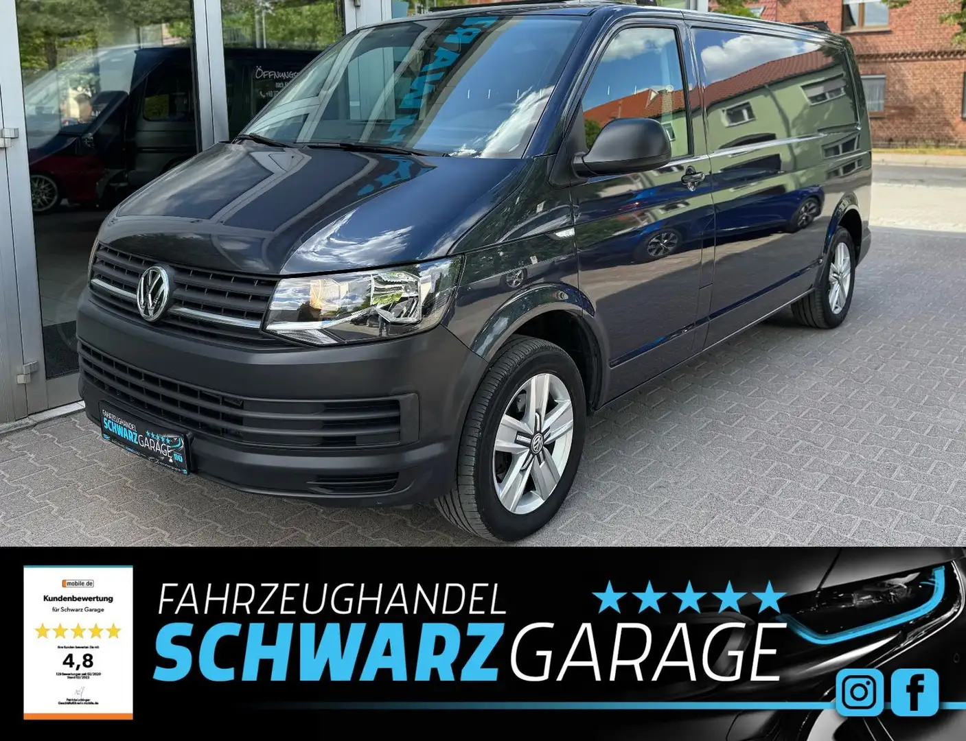 Volkswagen T6 Transporter EcoProfi lang*SORTIMO*AHK*1.HAND* Azul - 1