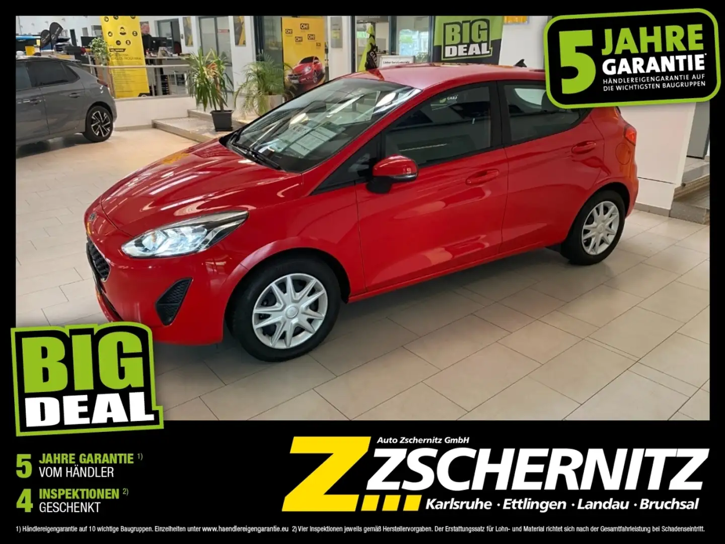 Ford Fiesta 1.0 EcoBoost S/S Cool & Connect AHK PDC Rojo - 1