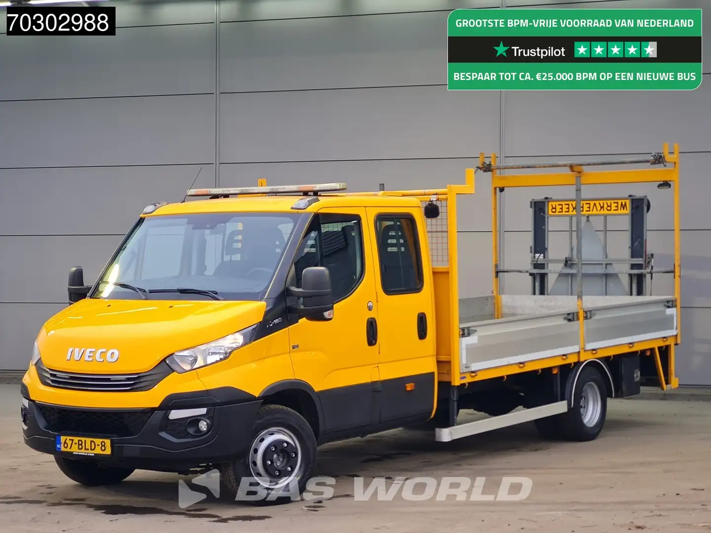 Iveco Daily 70C18 3.0L Automaat 452cmOpen Laadbak Dubbel Cabin Geel - 1