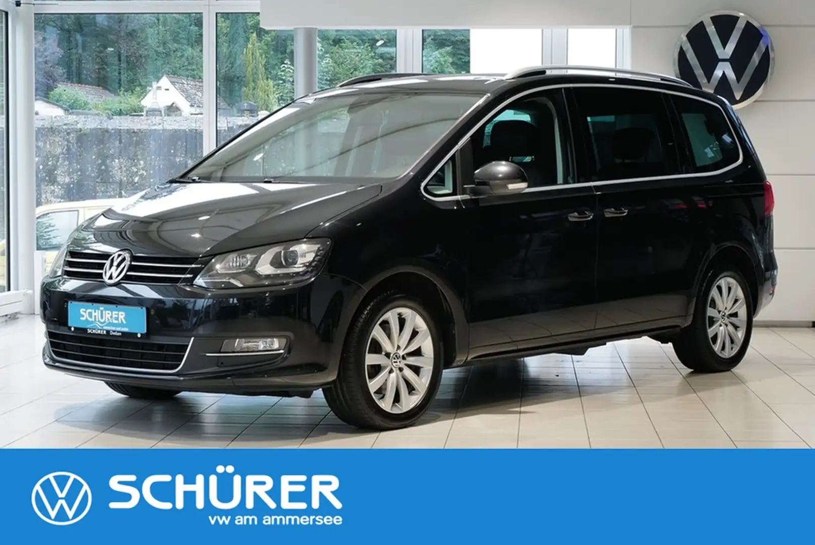 Volkswagen Sharan 2.0TDI Highline Leder Pano Negro - 1