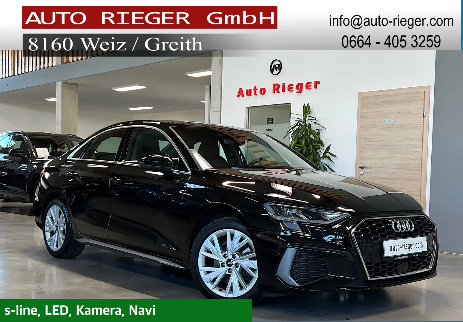 Audi A3 30 TDI S line Kamera, Navi, Schwarz - 1