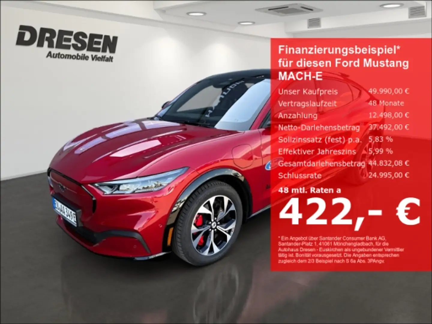 Ford Mustang Mach-E Premium AWD Extended Range / Technologie-Paket Pr Rot - 1