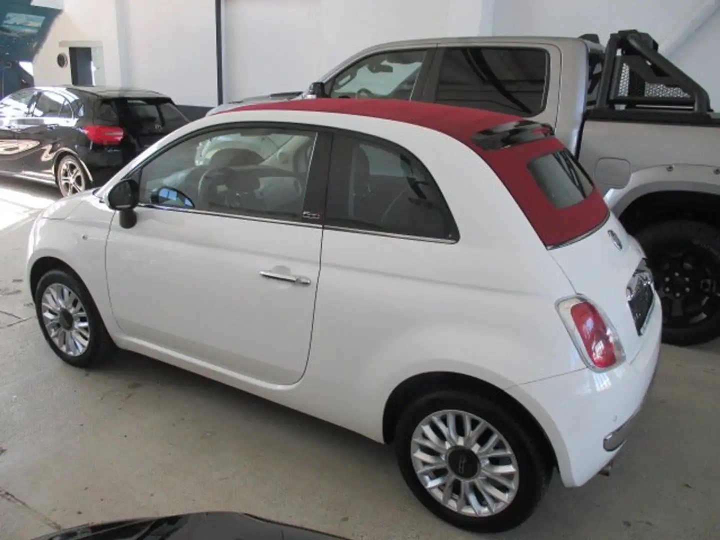 Fiat 500 1.2 Lounge Cabrio! Klimaautom.! PDC! Weiß - 2