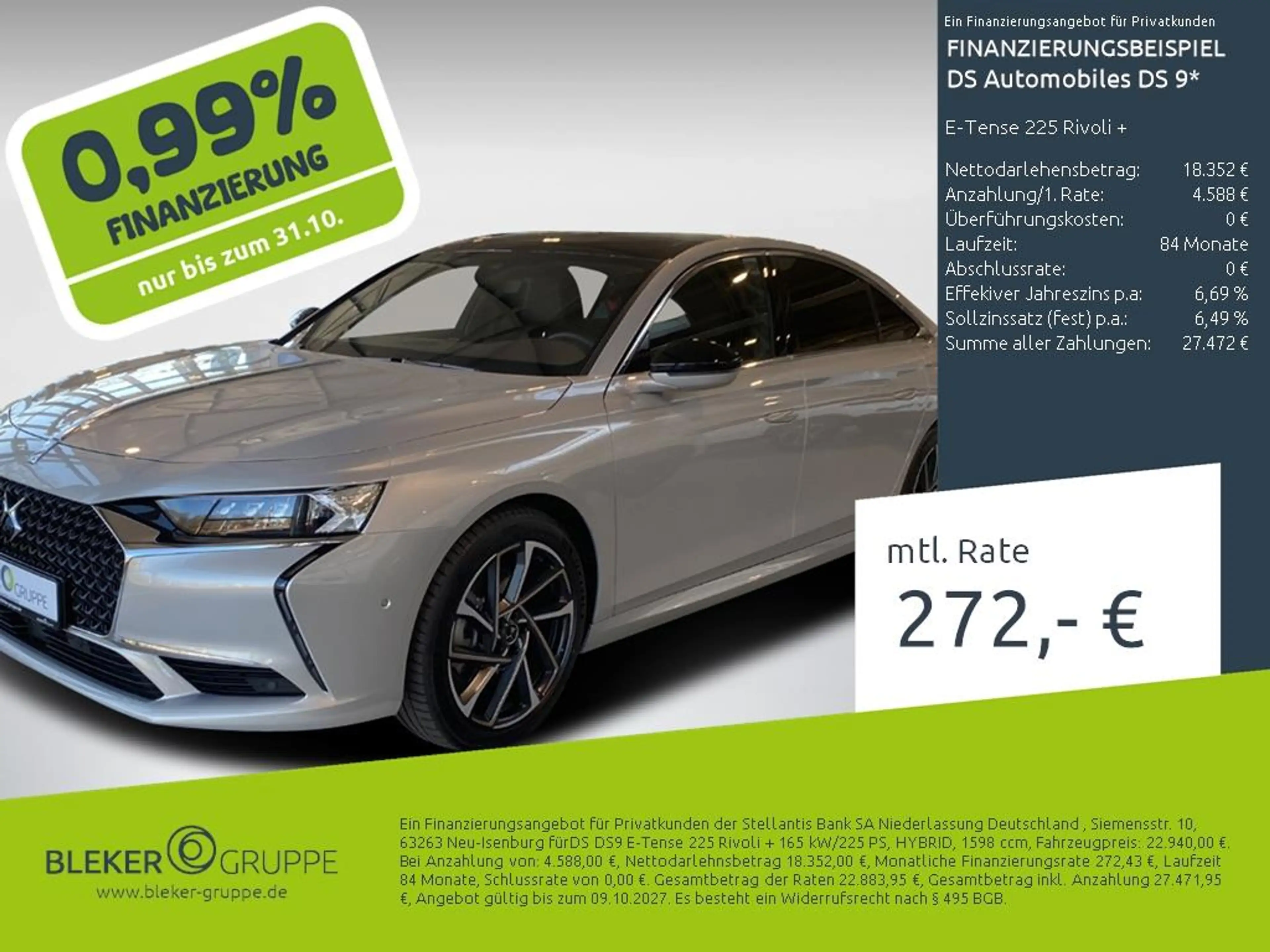DS Automobiles DS 9 E-Tense 225 Rivoli +
