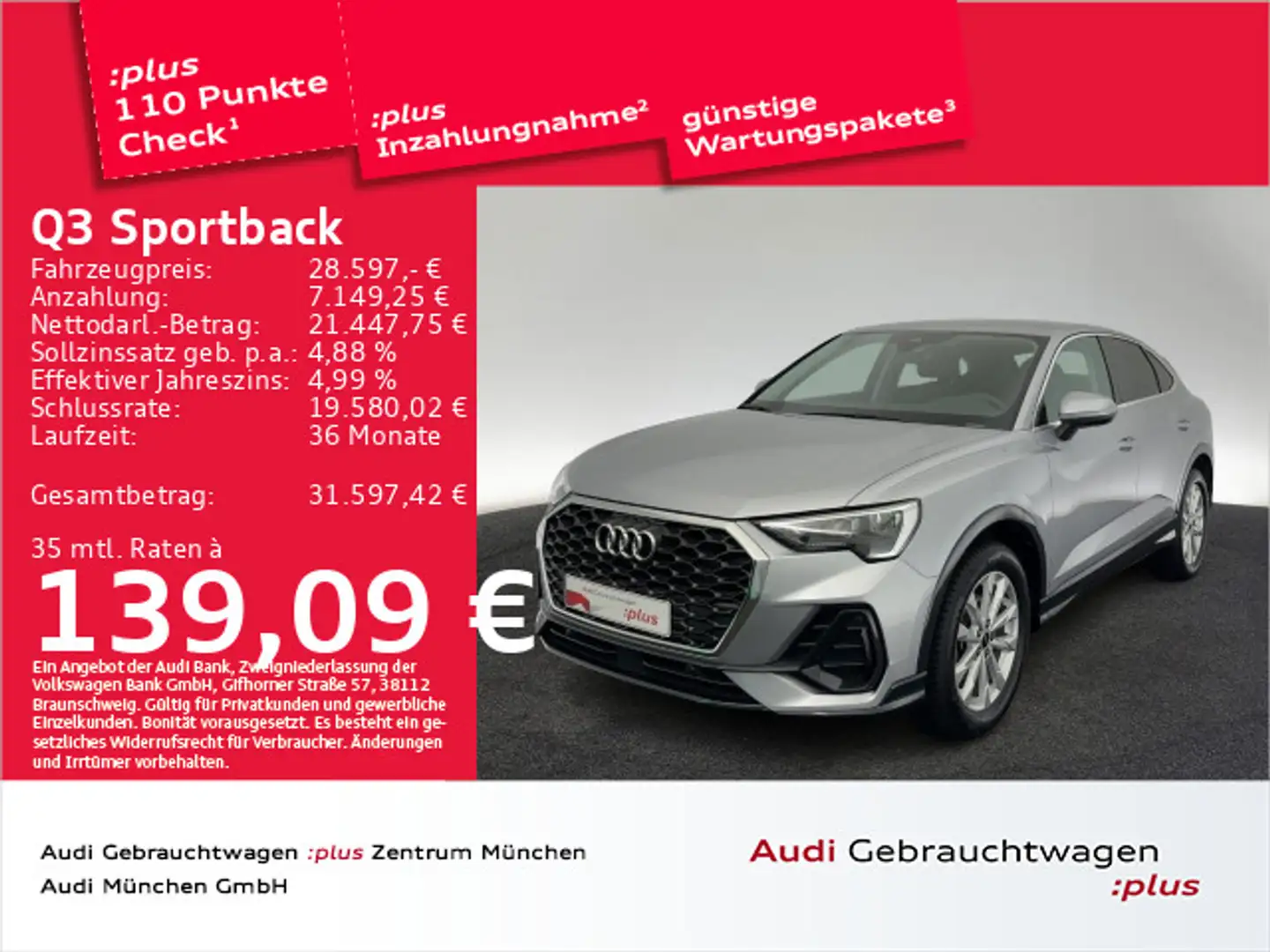 Audi Q3 35 TFSI AHK/Virtual+/Navi+/PDC+/Sit Zilver - 1