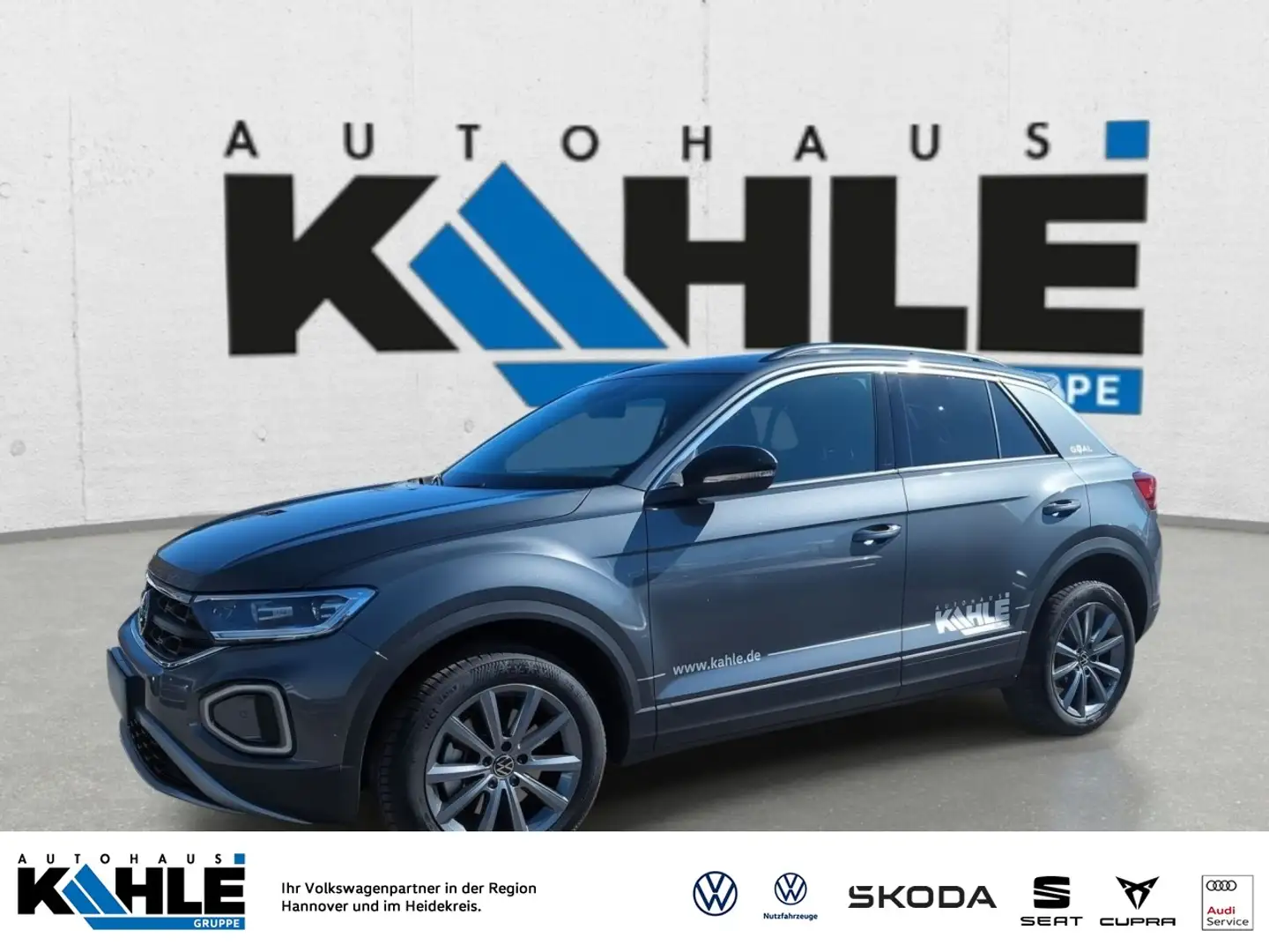 Volkswagen T-Roc 2.0 TDI DSG Goal Navi AHK LED ACC SHZ Klima RFK Ap Grau - 1