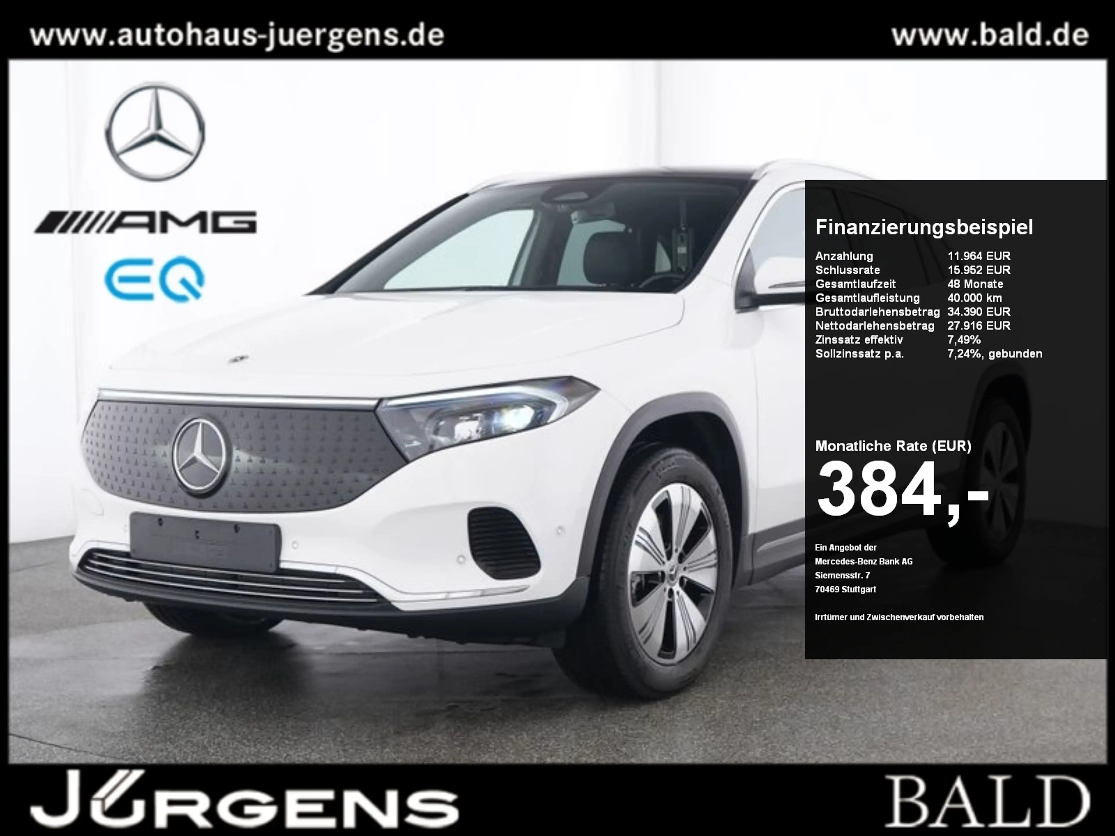 Mercedes-Benz EQA 300 4M Progressive/LED/Cam/Pano/Totw/Winter