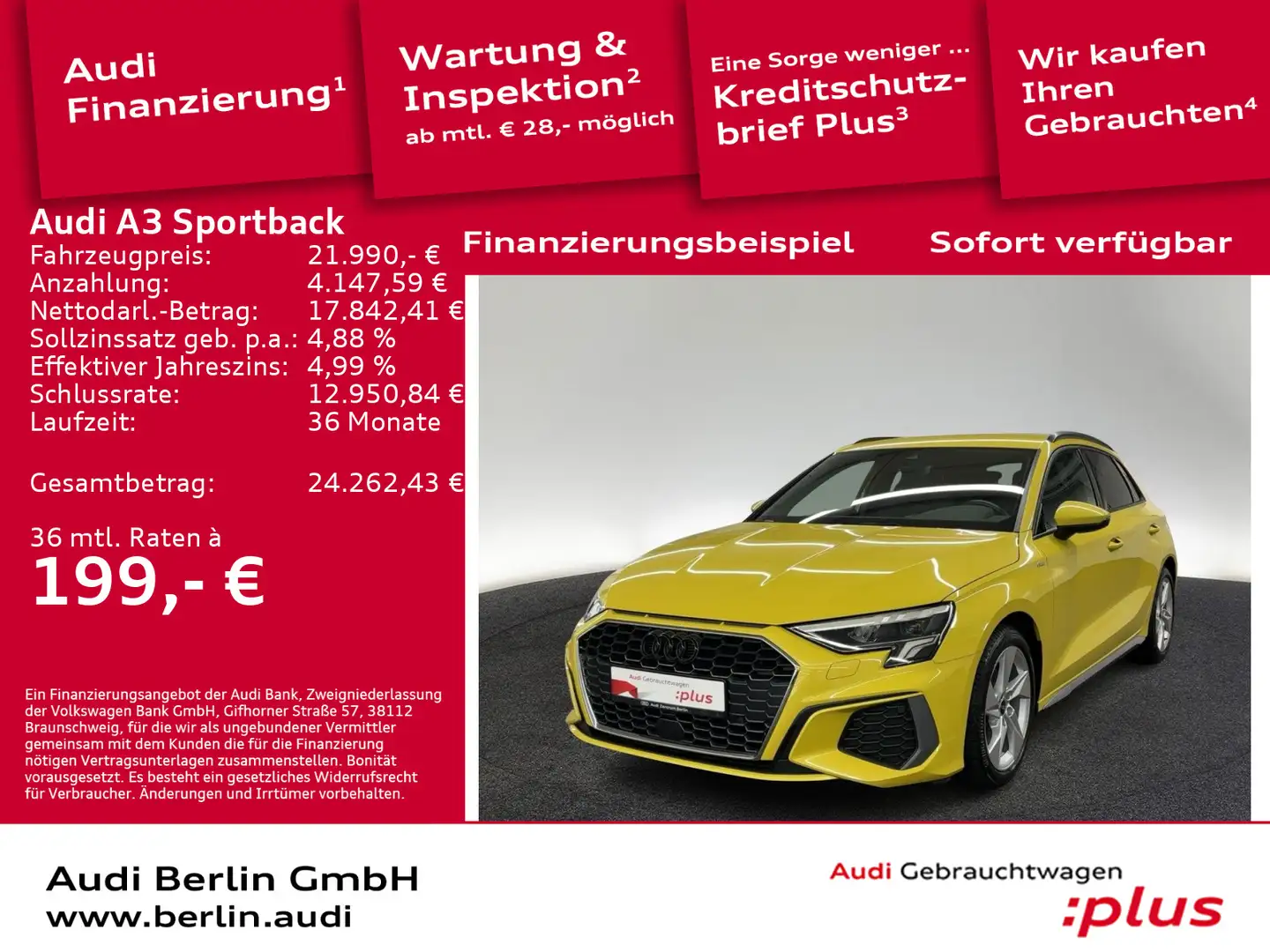 Audi A3 S line 30 TDI 6-G. SPORTSITZE AHK Geel - 1