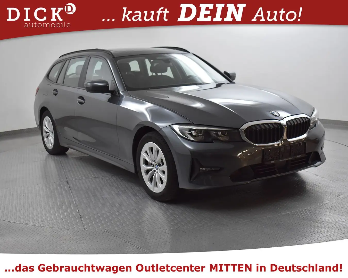 BMW 330 e T Aut. Advan PANO+PROF+VIRTU+ACC+LED+SHZ+M Gris - 1