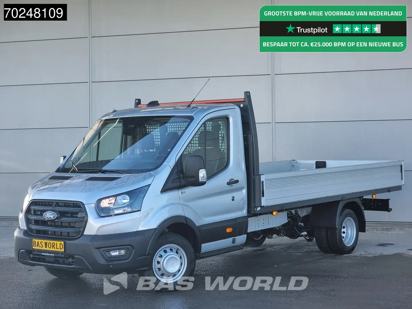 Ford Transit 165pk Open laadbak Dubbellucht Pritsche Trekhaak A Plateado - 1
