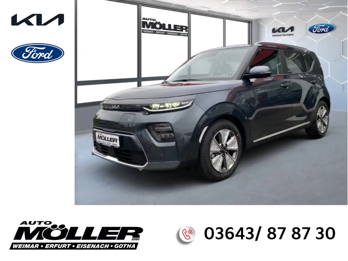 Kia Soul EV Inspiration+LEDER+SCHIEBEDACH+NAVI+KAMERA+TOTWI Šedá - 1