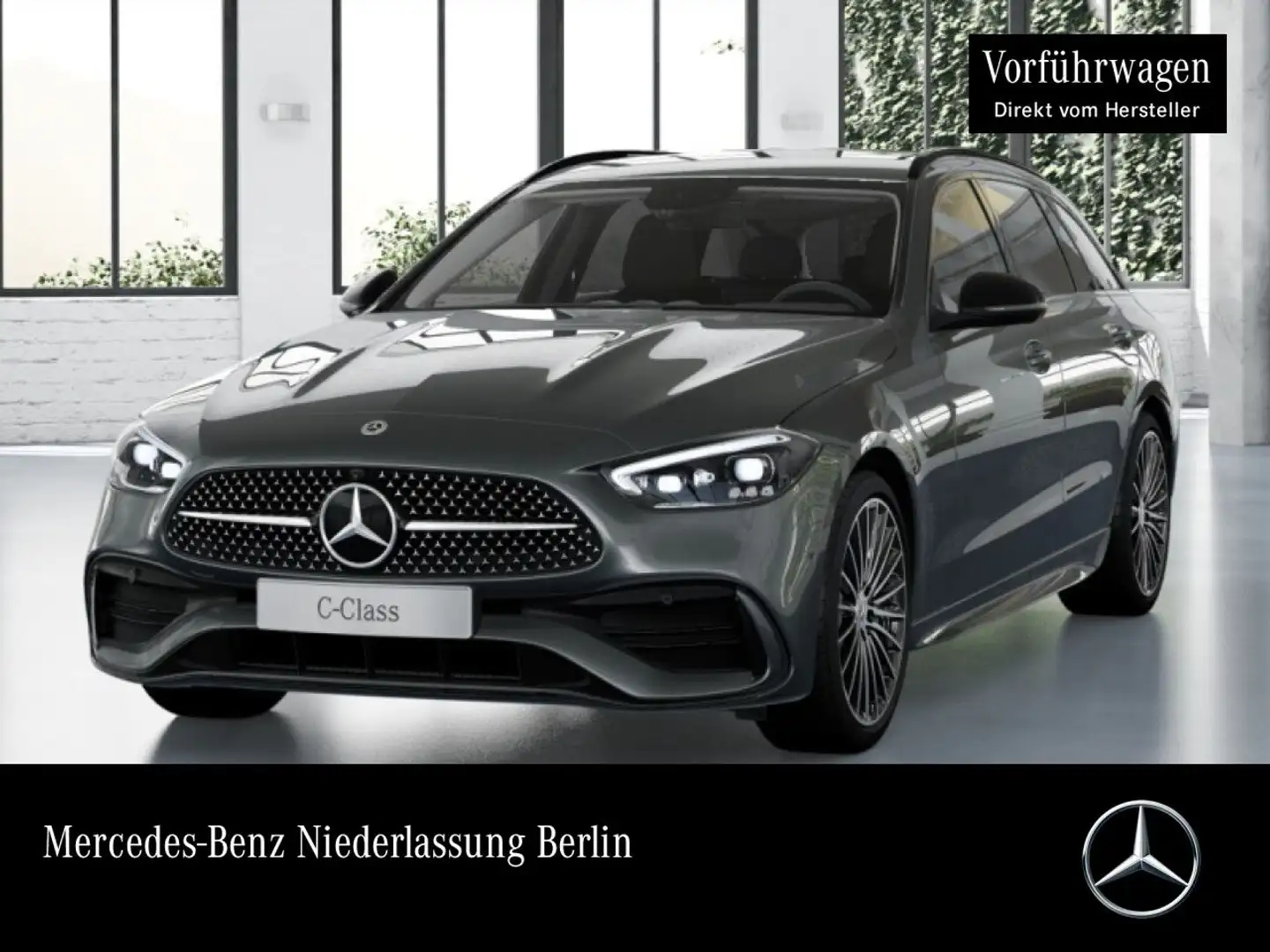 Mercedes-Benz C 200 T AMG+NIGHT+360+AHK+TOTW+KEYLESS+9G Gris - 1