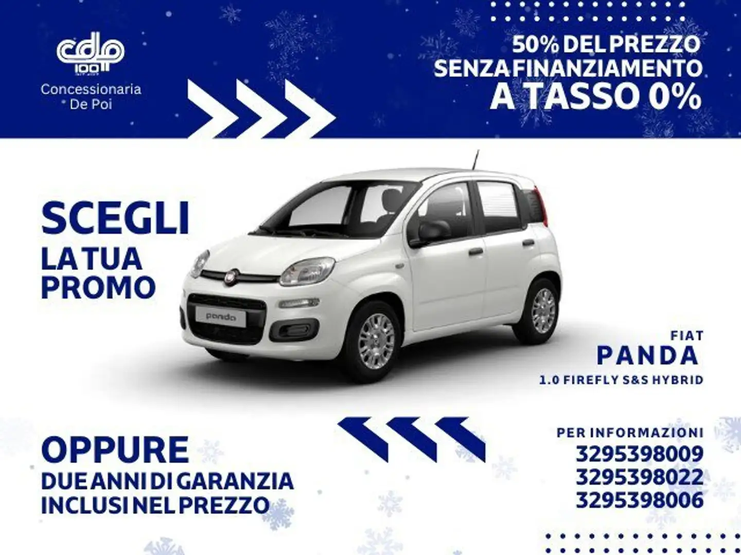 Fiat Panda Panda 1.0 FireFly S&S Hybrid Bianco - 1