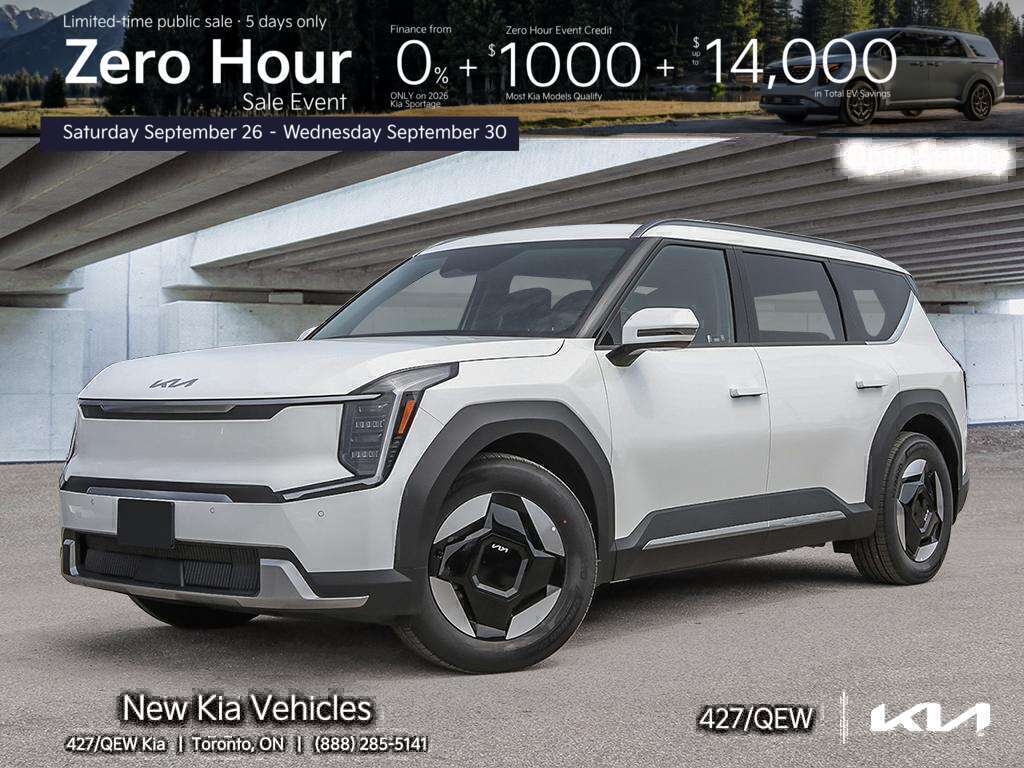 White 2026 Kia EV9 SUV / Crossover Rear-Wheel Drive 1-Speed Automatic
