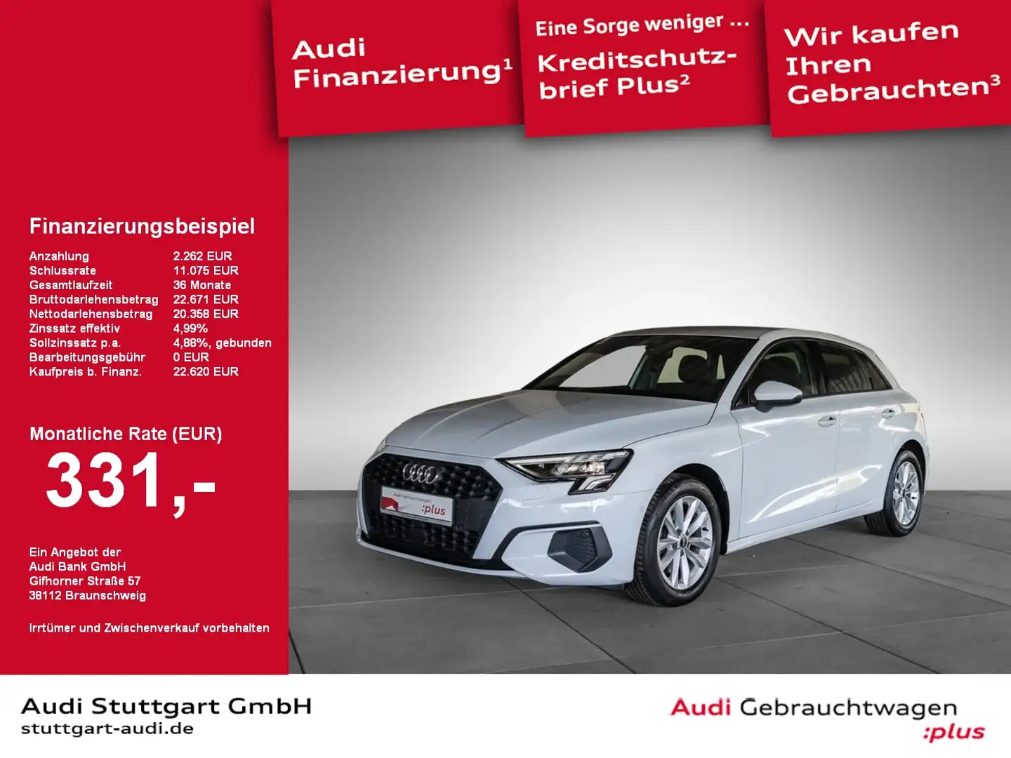 Audi A3 Sportback 35 TDI AHK ACC LED virtCo SHZ PDC+ Wit - 1