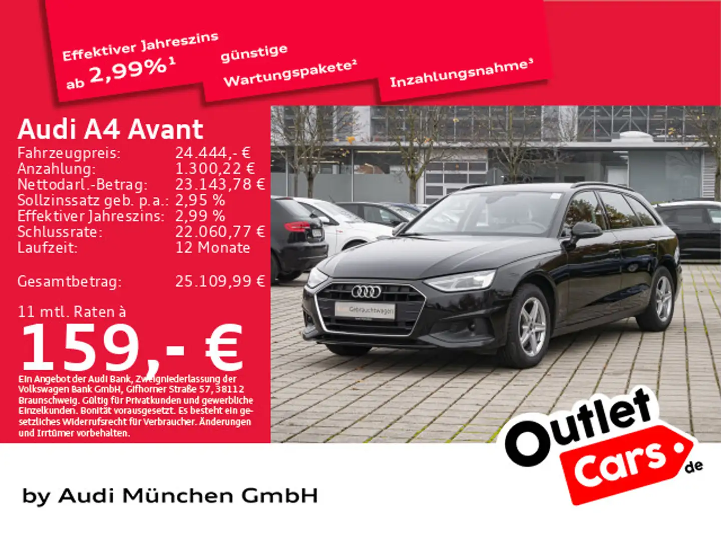 Audi A4 35 TDI S tronic Navi+/Leder/Sportsitze/ Schwarz - 1