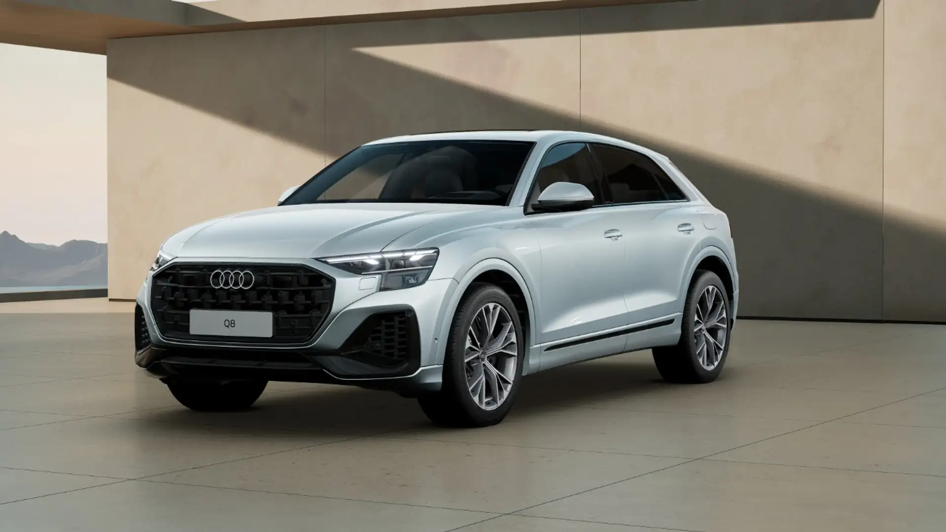 Audi Q8 55 TFSI e quattro S-Line AHK Matrix 360° Pano Silber - 2