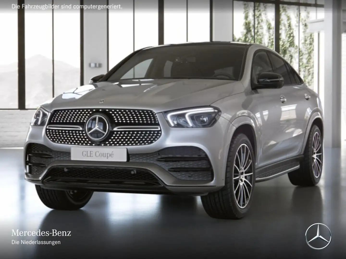 Mercedes-Benz GLE 400 d Coupé 4M AMG+NIGHT+PANO+360+MULTIBEAM Silber - 2