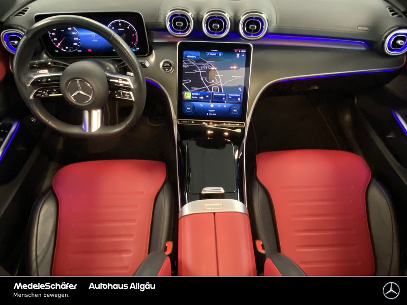 Mercedes-Benz C 300 C 300 d AMG LED Night Pano Kam Ambi LEDER ROT Park — photo 15