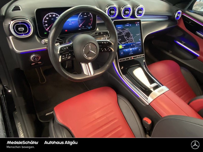 Mercedes-Benz C 300 C 300 d AMG LED Night Pano Kam Ambi LEDER ROT Park — photo 10
