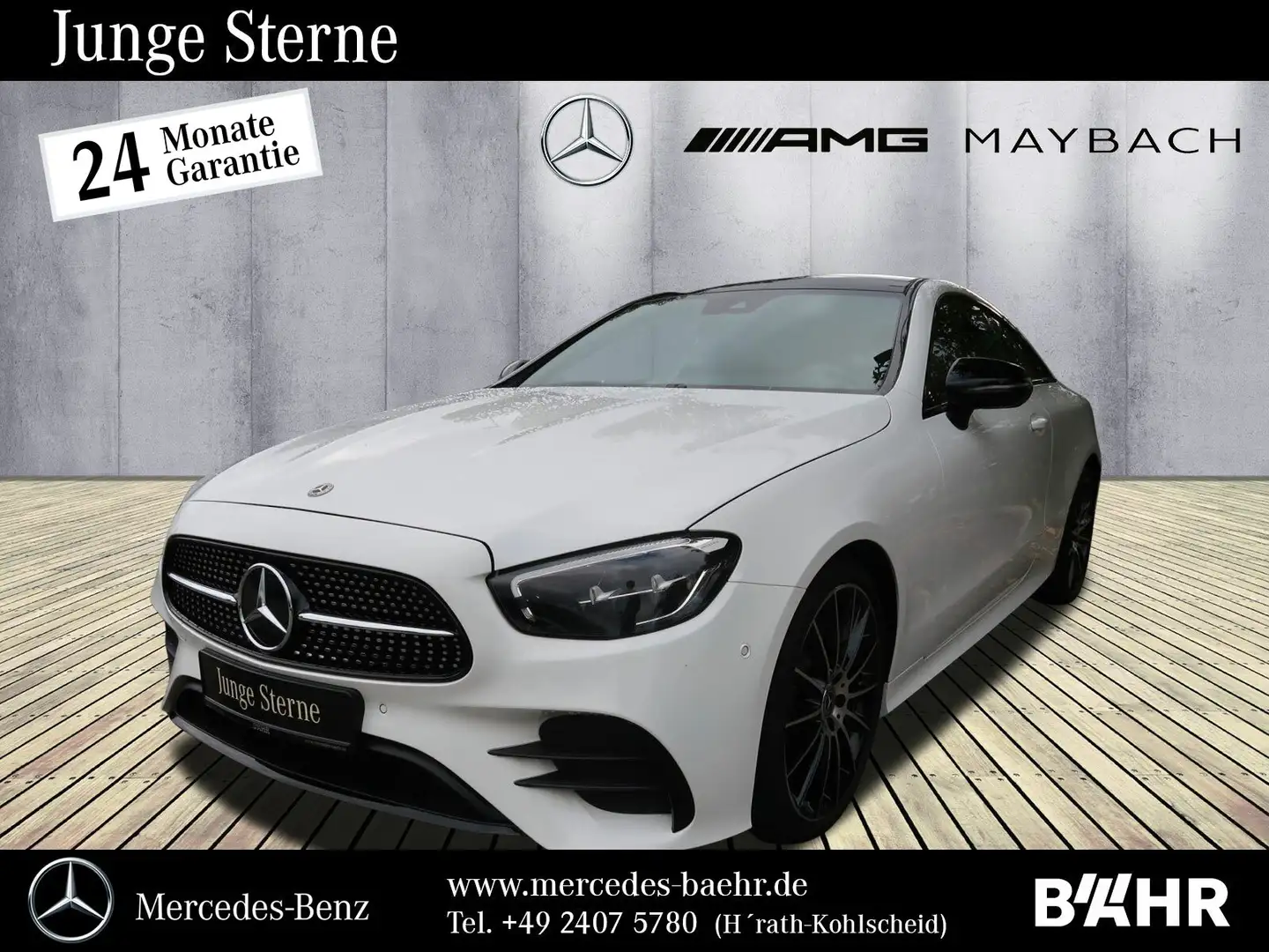 Mercedes-Benz E 220 E 220 d Coupé AMG+Night/MBUX/LED/Pano/RFK/LMR20" Weiß - 1