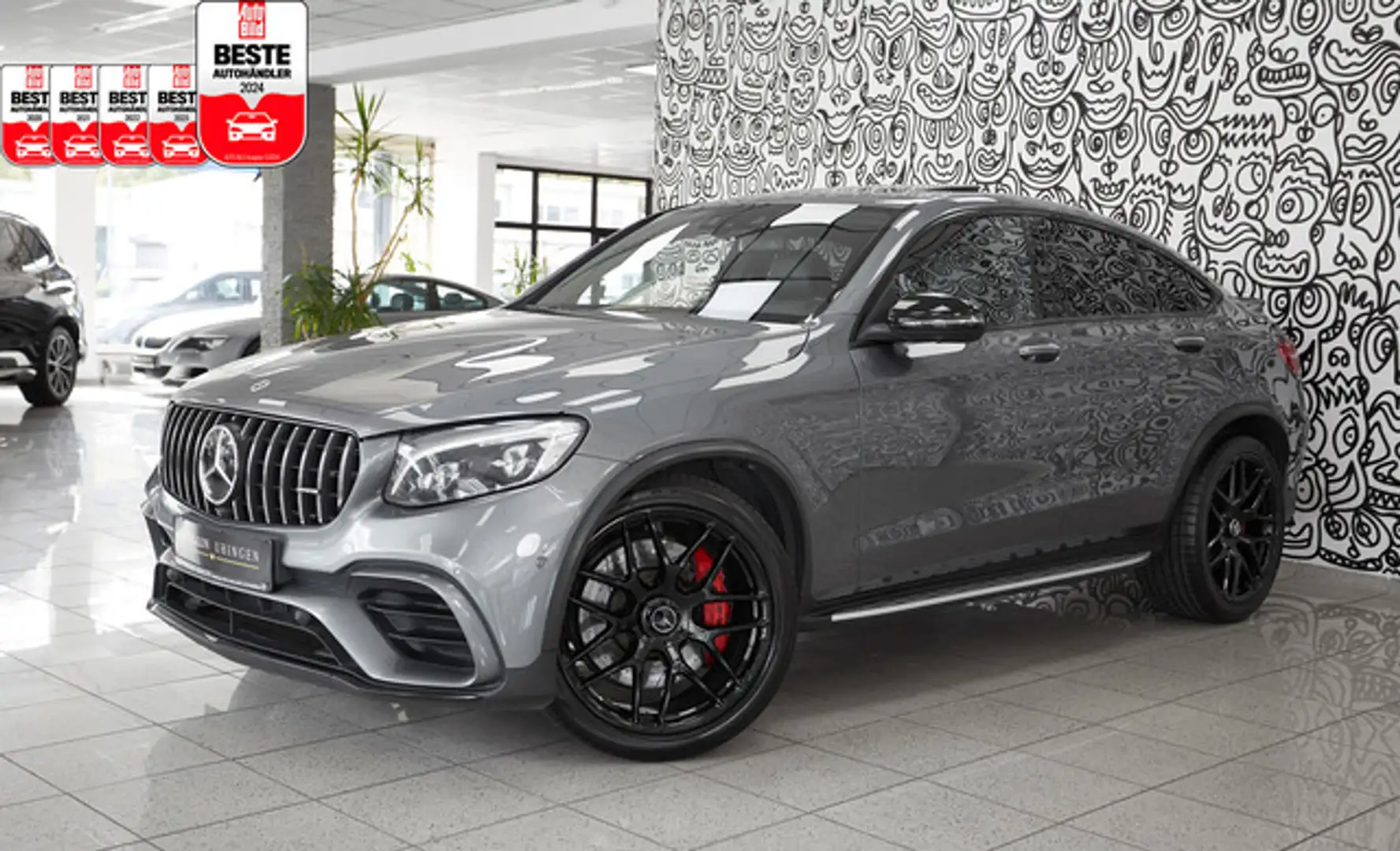 Mercedes-Benz GLC 63 AMG S Coupé PERFORMANCE ABGAS*DRIVERS*HUD Grijs - 1