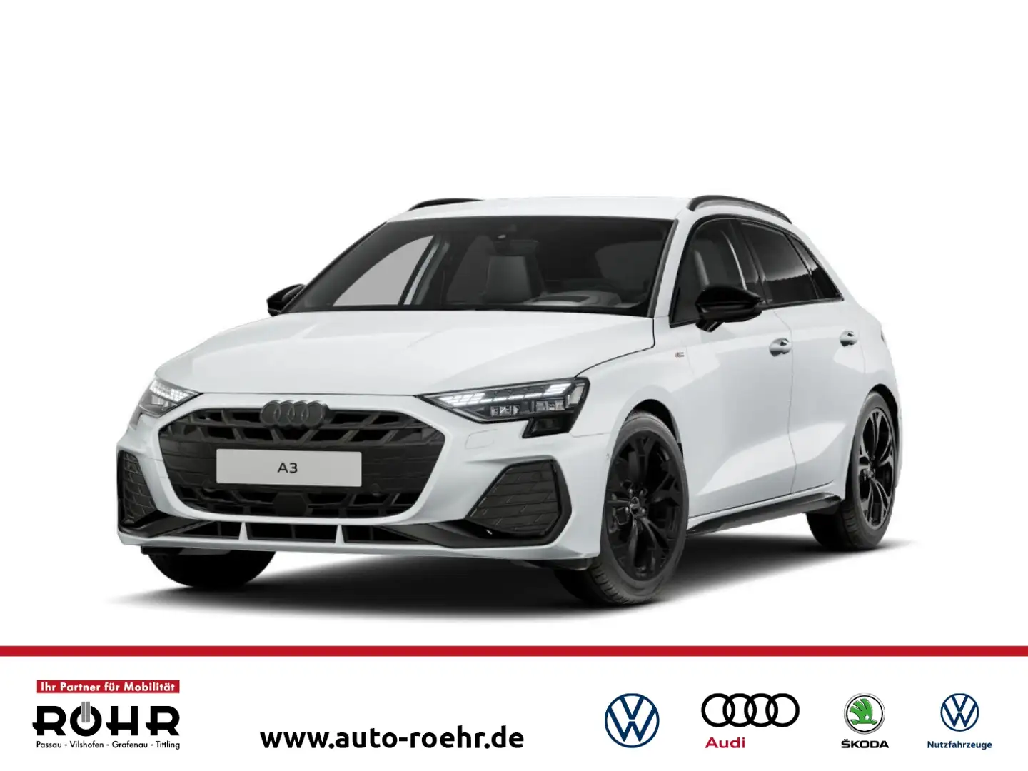 Audi A3 Sportback S line (Head-Up.NAVI.AHK.SHZ.PDC.DAB.vir Weiß - 1